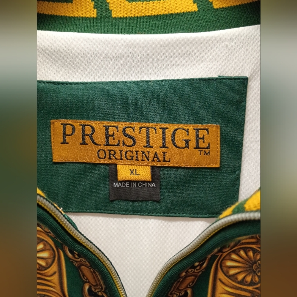 Green and Gold Casual Button Down Shirt - Picture 5 of 5